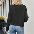 thumbnail image 7 of Women's Lightweight Button Down Cardigan Sweaters Ndbuld Women's Fashion Solid Color Long Sleeve Cardigan Knit Loose Button Coat Black S, 7 of 7