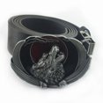 thumbnail image 4 of Belt Buckle for Men Vintage Engraved Wolf Head Waist Belt Buckle for Pants Western Cowboy Buckle Waistband Accessories black red paint, 4 of 4