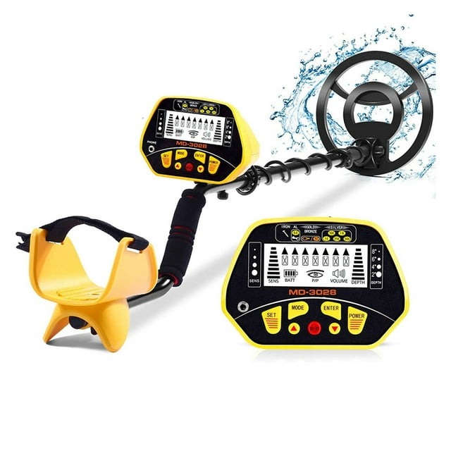 Metal Detector MD-3028 Metal Detecting Pinpoint Waterproof Search Coil Ferrous And Non-Ferrous Distinguish ,Easy to Install