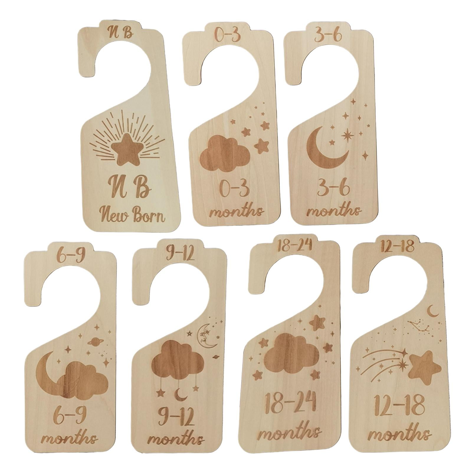 7x Baby Closet Organizers Cloth Size Organizers, Nursery Decor, for