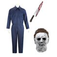 thumbnail image 2 of Venta única, disfraz de Michael Myers para Halloween, máscara, mono de cosplay, atuendos de fiesta de carnaval de asesino sangriento de terror para adulto, 2 of 5