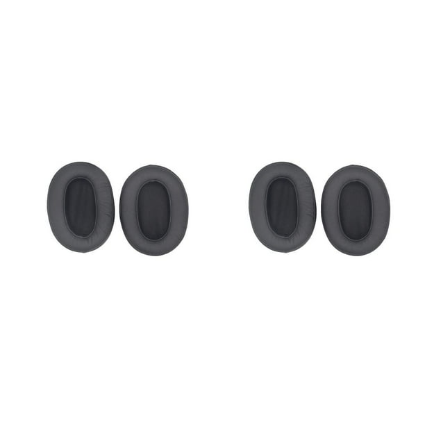 Sidaley Almohadillas para los oídos, accesorios, cojines elipses, cubierta para auriculares en la oreja, piezas de reparación, reemplazo de Negro 2Conjunto
