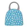 thumbnail image 7 of Lafuoo Healthy And Ill White Teeth Pattern Large Portable Insulated Lunch Bag, Waterproof Zipper Insulated Lunch Bag for Men and Women-One Size, 7 of 7