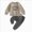 Khaki, variant on Gerichy Toddler Baby Boy Clothes Toddler Baby Boy Fall Winter 2Pcs Outfits Long Sleeve Letter Print Pullover Tops Pants Clothes Set