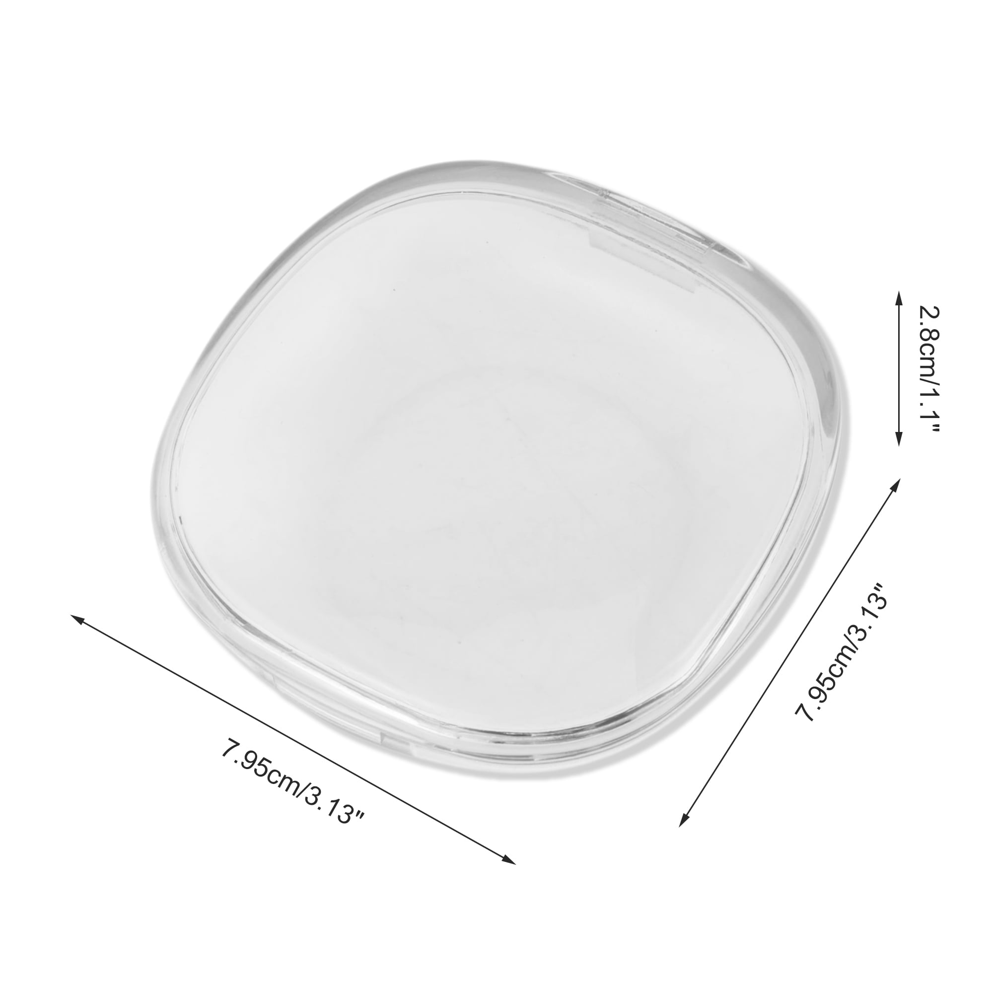 Unique Bargains Portable Clear Square-Round Retainer Case Braces Box1 Pc Transparent White