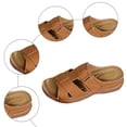 thumbnail image 5 of Rokment Women's Orthopedic Wedge Sandals Beach Summer Comfortable Arch Support Platform Walking Slip on Fashion Casual Leather Adjuatable Orthotic Dress Slides for Woman B Size 8.5, 5 of 7