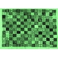 thumbnail image 1 of Ahgly Company Indoor Rectangle Abstract Emerald Green Contemporary Area Rugs, 6' x 9', 1 of 4
