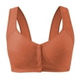 thumbnail image 5 of Uqiangy Womens Tops Push Up Bras for Women Bra Wireless Push-Up Bra Zip Front Bra Top Bras for Women Sports Bras for Women Front Close Bras for Women Plus Size Orange XL, 5 of 9