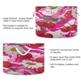 thumbnail image 3 of Round Toy Storage Basket Foldable Storage Basket for Home Decor Laundry Basket20" x 14" Cherries and Daisies, 3 of 6