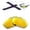 24K Gold Mirror Coated - Polarized + Black Earsocks, variant on Walleva Clear Replacement Vented Replacement Lenses for Oakley Split Jacket OO9099 Sunglasses