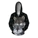 thumbnail image 5 of Sudadera de otoño para hombre Sudadera con capucha de moda para hombre Sudadera con capucha para hombre Sudadera con capucha con estampado moderno de lobo y leopardo Sudadera con capucha y cremallera, 5 of 5
