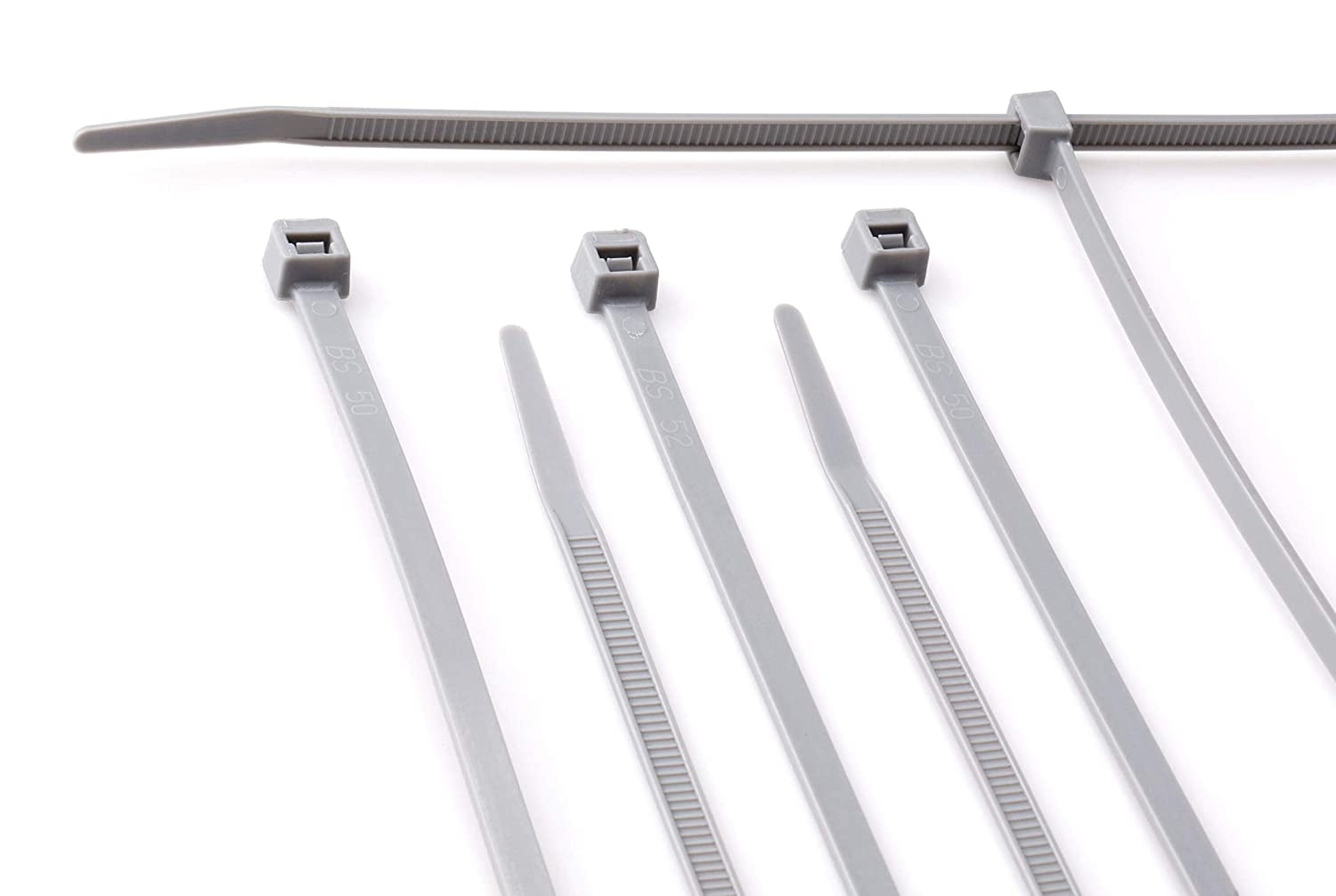 THE CIMPLE CO - 11 Inch Zip Ties - Heavy Duty - Pack of 100 Nylon Ties - Outdoor / UV - Grey