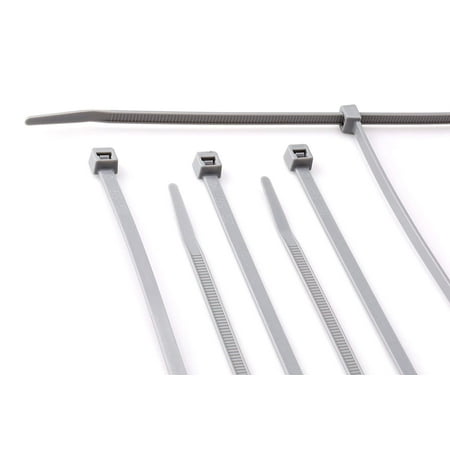 21 inch Grey Nylon Zip Ties : Strong Zip Tie, Wire Ties : Indoor and Outdoor Rated - No Tools...
