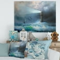 thumbnail image 1 of Designart Lighthouse Shining Light During Stormy Night II Canvas Wall Art, 1 of 4