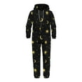 thumbnail image 2 of POLERO Men's Novelty One-Piece Pajamas Christmas Tree Lights Pattern Onesie Halloween Costumes Loose Fit Soft Comfortable Sleepsuit for Pajamas Party, Size 4XL, 2 of 7
