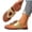 Gold, variant on Lovskoo Womens Plus Size Flat Sandals Square Toe Fabric Strap Comfort Beach Slides Summer