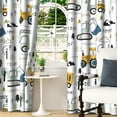 thumbnail image 4 of Lfeey Blackout Curtains for Kids Room Decor, Cartoon Engineered Excavator, 42x84 inch, 2 Panels, 4 of 6