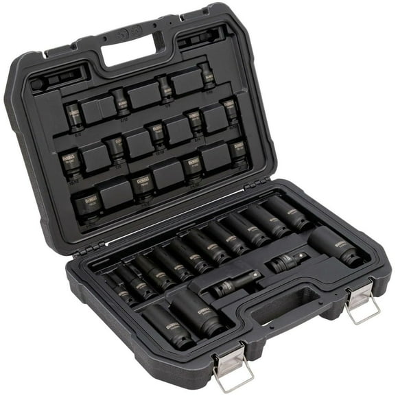 DEWALT Impact Socket Set SAE Combination Set 1/2-Inch Drive 28-Piece (DWMT19244)