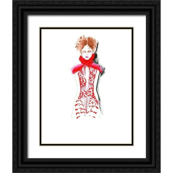 Shefranov, Olga 15x18 Black Ornate Wood Framed with Double Matting Museum Art Print Titled - Fashion Girl III