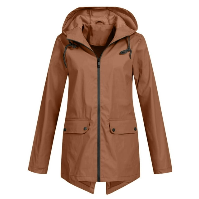 Birdeem Veste Décontractée pour Femmes, Extérieure, Grande Taille, à Capuche, Coupe-Vent, Ample