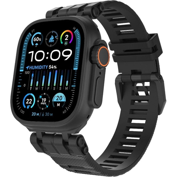 VeveXiao Rugged Armor Strap for Apple Watch Ultra 3 Band 49mm 46mm 45mm 44mm, Silicone Sport Replacement Wristband for iWatch Ultra 2/1 Series 10 9 8 7 6 5 4 3 2 1 SE Men Women Band