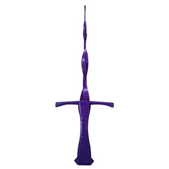 Jouet d'Épée Rétractable Imprimé en 3D, Accessoire de Cosplay Léger et Déco de Bureau pour Jeu de Rôle, Arme Fantastique de Collection Violette Taille Unique