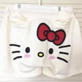 thumbnail image 1 of Pijamas de Anime Sanrio Hello Kitty de franela negra para mujer, pantalones casuales de lana kawaii de dibujos animados blancos, pantalones de moda de otoño, 1 of 5