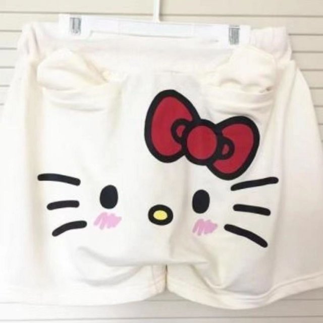 Pijamas de Anime Sanrio Hello Kitty de franela negra para mujer, pantalones casuales de lana kawaii de dibujos animados blancos, pantalones de moda de otoño