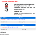 thumbnail image 2 of Air Conditioning, Alternator and Power Steering Accessory Drive Belt - Compatible with 2006 - 2007 BMW 530i, 2 of 2