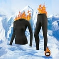 thumbnail image 2 of VBTAPA Thermal Underwear Set for Women Long Johns with Long Sleeves Base Layer Top and Bottom Set Black XL, 2 of 4