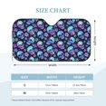 thumbnail image 3 of Bingfone Skull flower tie dye Car Windshield Sunshade,Sun Foldable Sun Shield Sun Visor for Car - Small, 3 of 8
