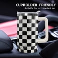 thumbnail image 7 of Black and white Checkered Tumbler with Handle Lid and Straw,40 Oz Checkered Tumbler Water Bottle Travel Coffee Cup Mug,Checkered Gifts for Women Men, 7 of 7