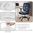thumbnail image 4 of ZUXONGSY Butterfly Moon Flower Office Chair Cover 2 Pack Computer Chair Seat Cushion Cover with Elastic Bottom Polyester Rolling Chair Cover, 4 of 7