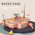 thumbnail image 2 of Magnetic Fishing Toy Music Electric Circulation Fishing Duck Fishing Platform Water Play Game Toys For Kids Gift heqiyong LED, 2 of 2