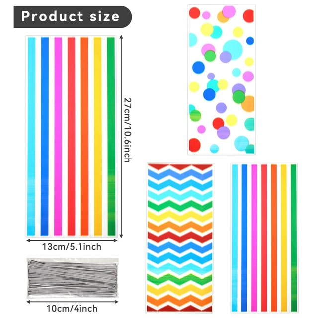 Xingzhi 100piece Celebration Essentials Candy Bag For Memorable Parties Durable Plastic Party Supply 1Set