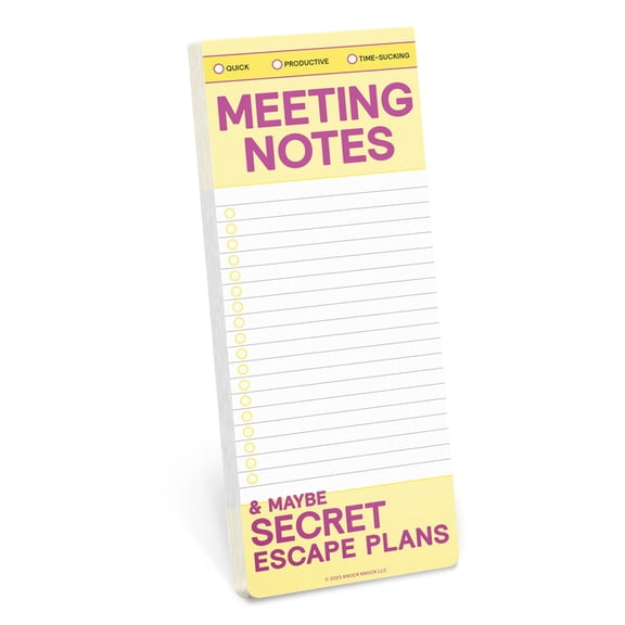Knock Knock Meeting Notes Make-A-List Pads
