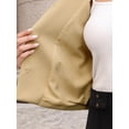 thumbnail image 6 of DARING DIVA Women's Cropped Long Sleeve Button Down Lightweight Blazer XS Khaki, 6 of 6