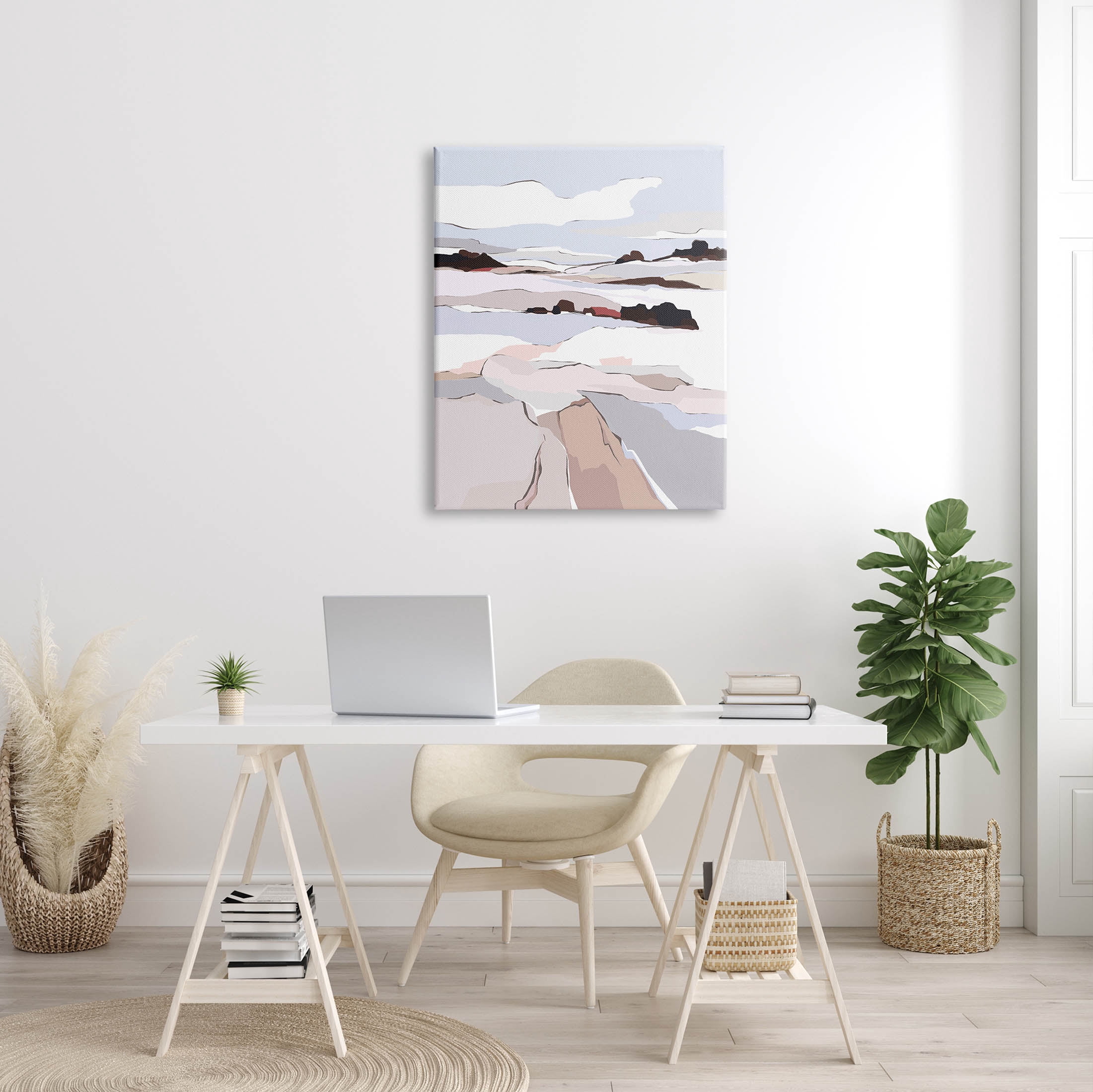Stupell Industries Winter Mountain Abstract Landscape Graphic Art Gallery Wrapped Canvas Print Wall Art, Design by Nikita Jariwala
