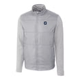 thumbnail image 2 of Men's Cutter & Buck Gray Georgetown Hoyas Vault Stealth Hybrid Quilted Full-Zip Windbreaker Jacket, 2 of 3
