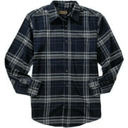 Big Men's Long Sleeve Yarn-Dyed Flannel Shirt