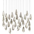thumbnail image 3 of Painted Silver Antique Brass Glace 30-Light Multi-Drop Pendant, 3 of 6