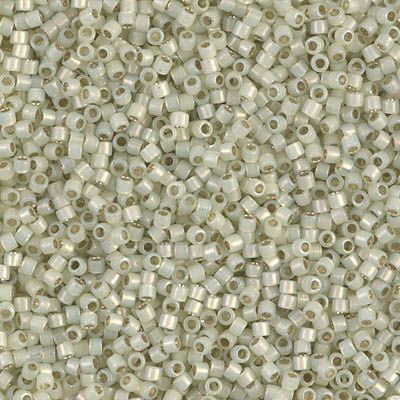Miyuki Delica Seed Beads DB1453 11/0 Silver Lined Moss Green Opal 7.2 Grams