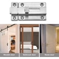thumbnail image 3 of SHAR 2pcs Stainless Steel Latch Sliding Door Lock, Surface Mounted Sliding Bolt for All Types of Interior Doors, 3 of 5
