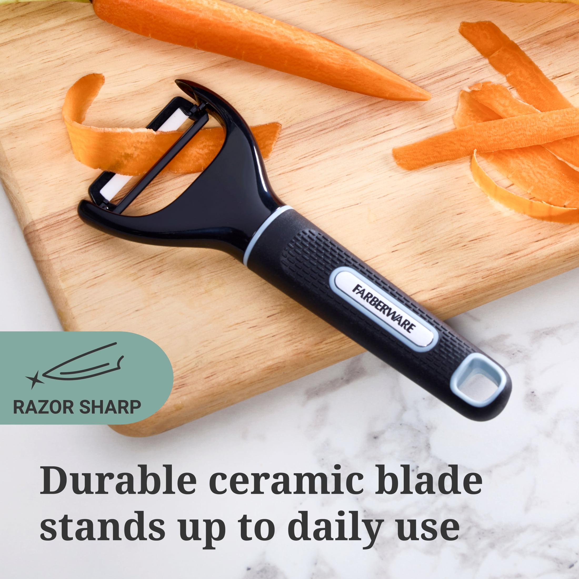 Farberware Soft Grips Ceramic Blade Y Peeler