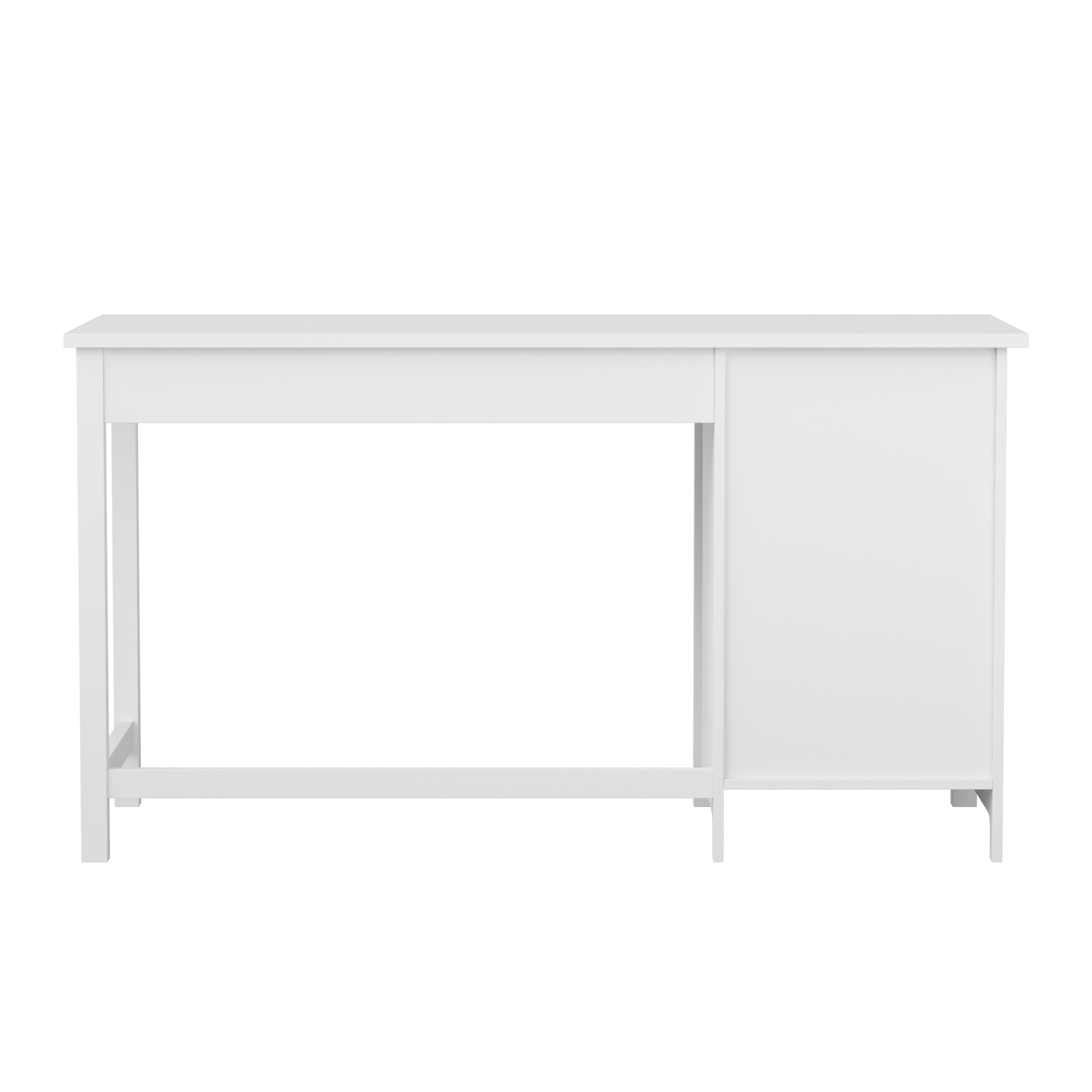 Martha Stewart Hutton Shaker Style 23W Home Office Computer Desk with Storage, Gray/Brushed Nickel