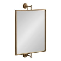 Kate and Laurel Darbridge Traditional Rectangle Pivot Mirror, 20 x 31, Gold, Vintage Adjustable Rectangular Bathroom Wall Mirror for Use Horizontally or Vertically
