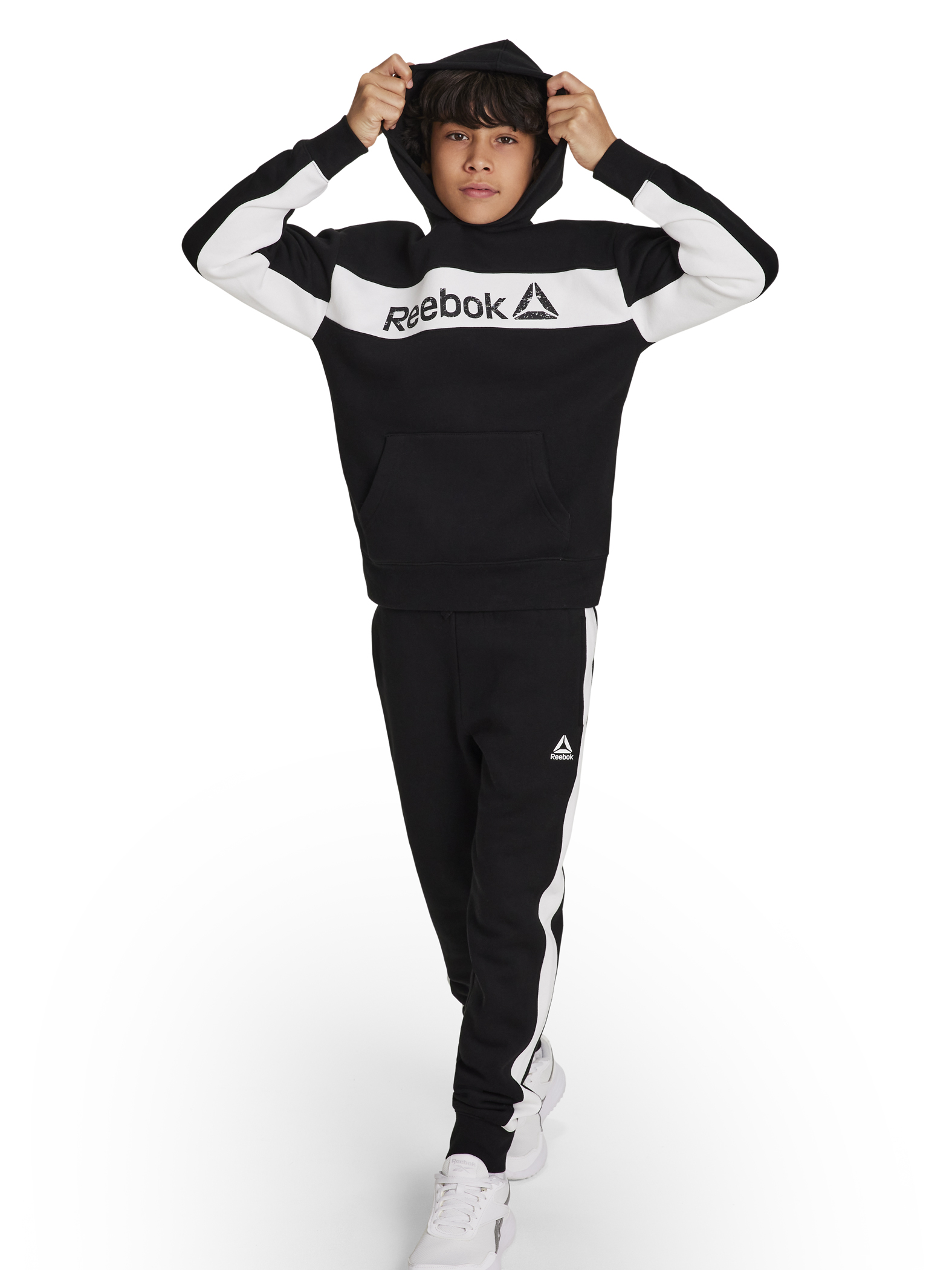 Reebok Boy's Colorblock Fleece Hoodie, Sizes 4-18