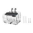 thumbnail image 1 of Almencla Bike Basket Front Decor Lightweight Simple Sundries Container Cycling Basket Thick Black with Lid, 1 of 8