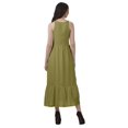 thumbnail image 4 of Moomaya Robe Longue Imprimée pour Femmes Fendue devant Sexy Sans Manches en Rayonne Robe de Mariage, 4 of 4