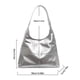 thumbnail image 5 of 9157 Bolso Mano Pu Brillante Gran Capacidad Bolso Hombro para Axilas (plateado), 5 of 5